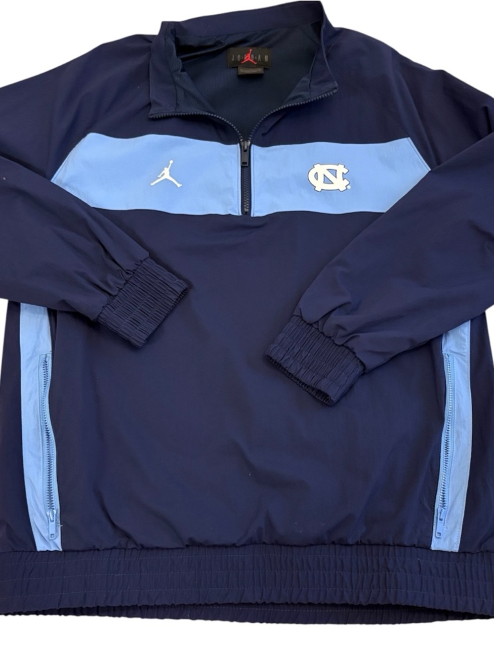 Jordan Navy and Carolina Blue Quarter-Zip Pullover